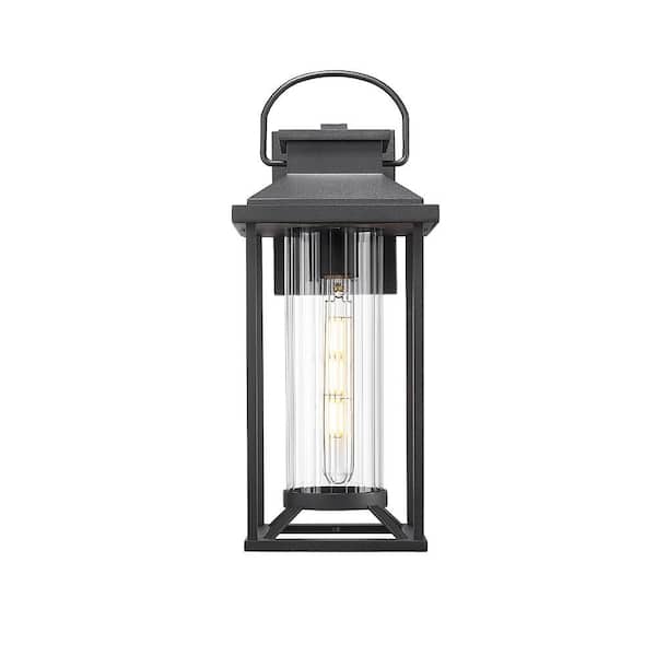 Ahfiwaso 1-Light Black Aluminum Hardwired Outdoor Anti-Rust Waterproof Post Light with No Bulb included, E26 Base Socket (1-Pack)