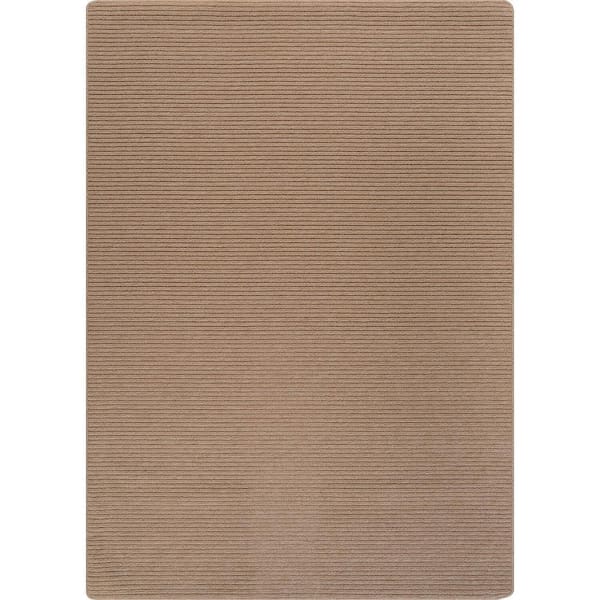 Beverly Rug Oasis Solid Beige 3 ft. x 3 ft. Non-Slip Rubber Back Indoor Area Rug