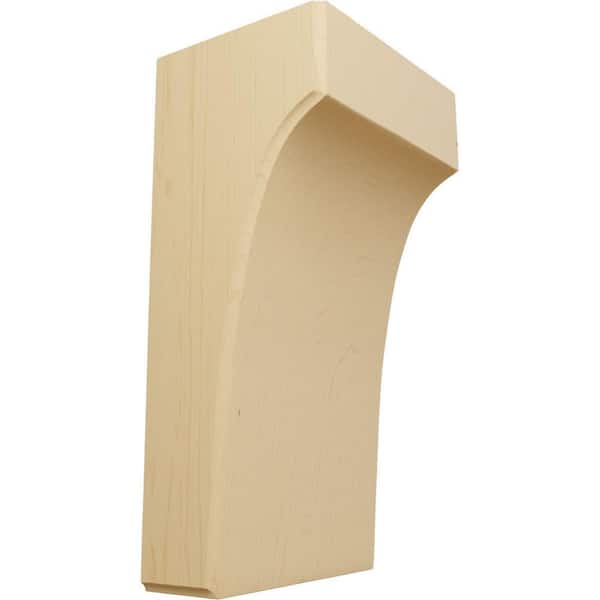 Ekena Millwork 4 in. x 5-1/2 in. x 10 in. Unfinished Alder Clarksville Corbel