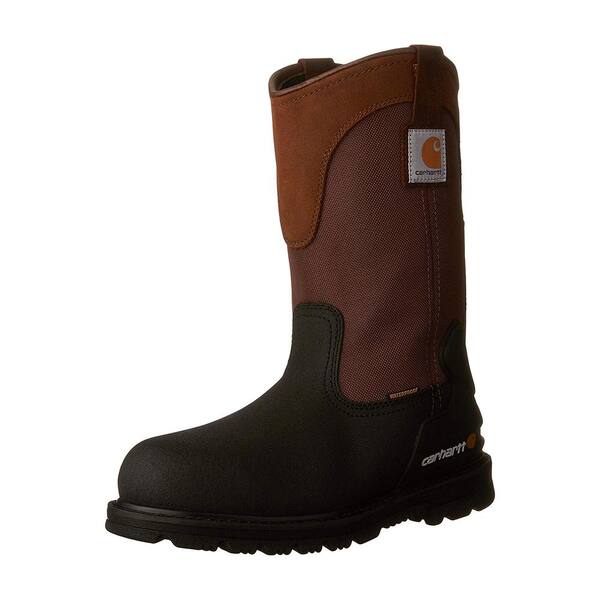 [Carhartt] •11.5• Wellington Brown Leather Steel Toe Pull On Work Boots Men main image 2