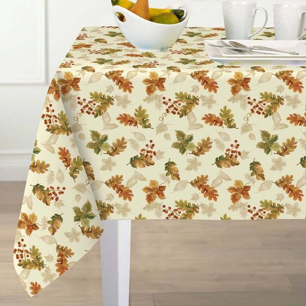 Elrene Swaying Leaves Allover Print Fall Tablecloth