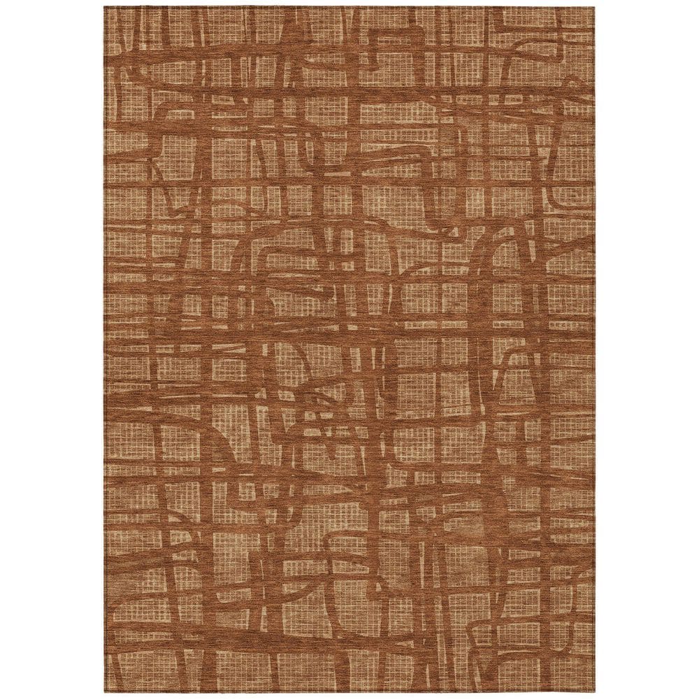 Chantille Machine Washable Indoor/Outdoor Abstract ACN2491 Paprika 3 ft. x 5 ft. Area Rug price history on PriceWatchPro