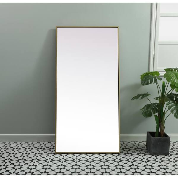 Brass full on sale length mirror