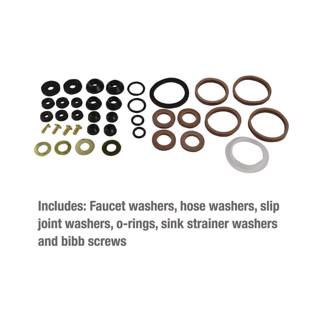 Assorted Rubber and Metal Faucet Washer Kit (42 Pieces)