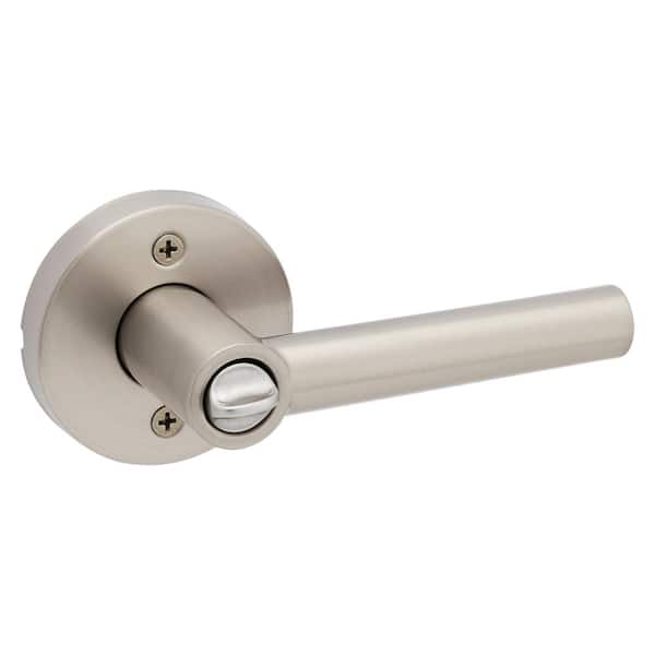 Kwikset Milan Satin Nickel Keyed Entry Door Lever featuring