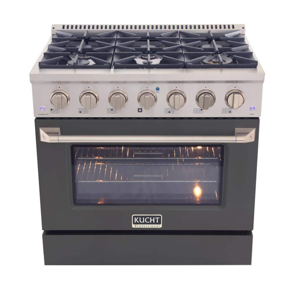 Kucht Pro-Style 36-in 5.2 cu. ft. 6-Burners Propane Gas Range with ...