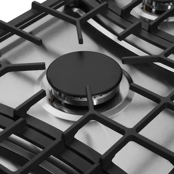Trifecte Cyrus 30 in. Gas Cooktop in Stainless Steel with 5 Italy 