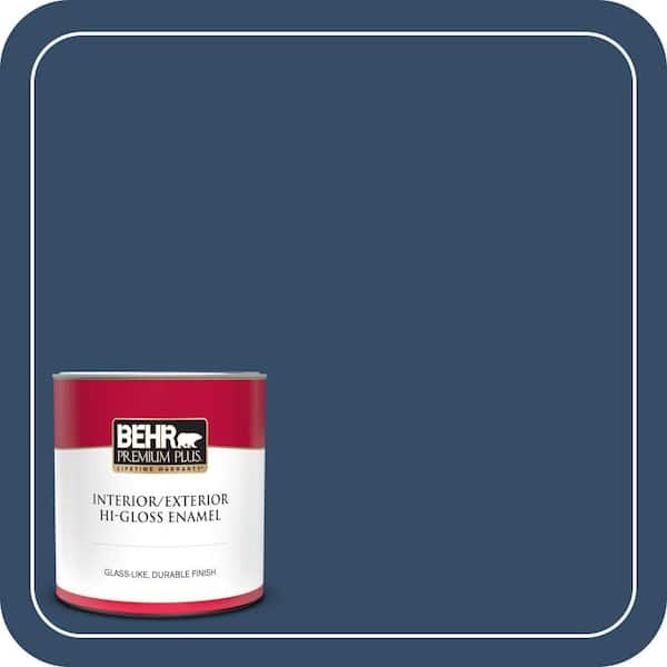 BEHR PREMIUM PLUS 1 qt. Home Decorators Collection #HDC-FL14-12 Rain Boots Hi-Gloss Enamel Interior/Exterior Paint & Primer