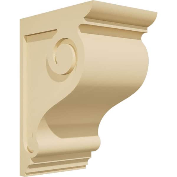 Ekena Millwork Standard Scroll 7 in. W x 14 in. H x 10 in. D Signature Urethane Polyurethane Corbel