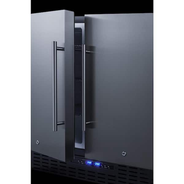 36 in. 5.8 cu. ft. Built-In Side by Side Refrigerator with Freezer in Stainless Steel, ADA Compliant