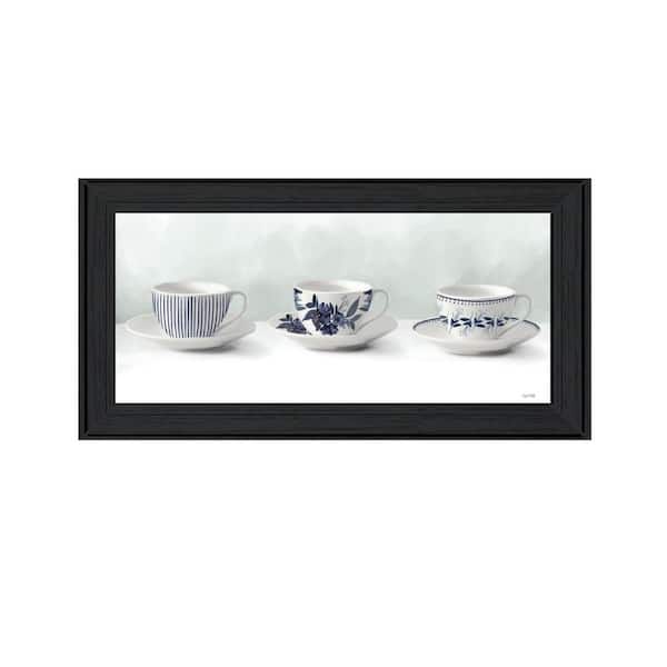 Charlie Cups and Saucers 1-Piece Framed Wall Art 12 in. x 21 in.
