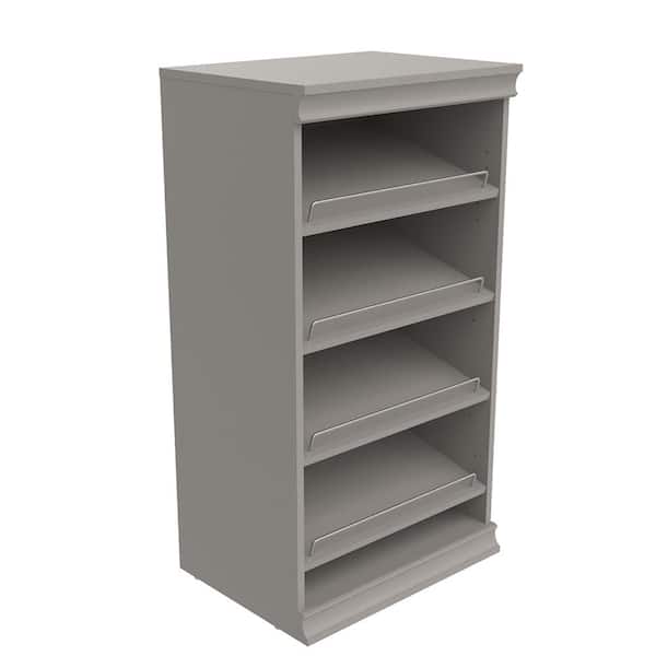 ClosetMaid 4609 21.39 in. W Smoky Taupe Modular Storage Stackable Wood Shoe Shelf Unit - 1