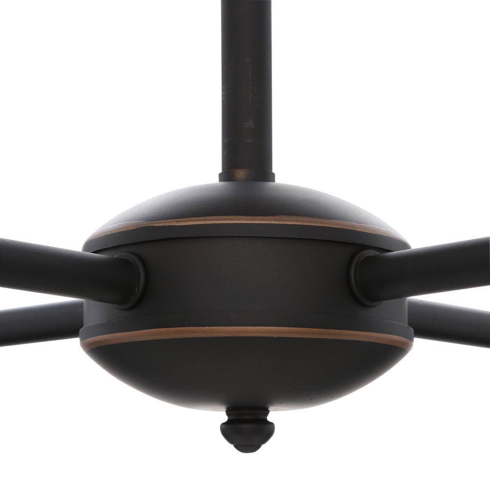 Iron Hill Oil Rubbed Bronze 4-Light Convertible Chandelier