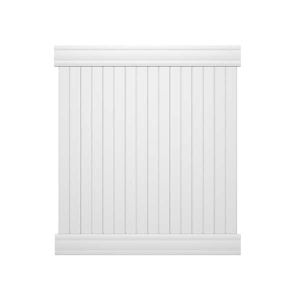 Veranda Overland 6 ft. H x 6 ft. W White Vinyl Privacy Fence Panel
