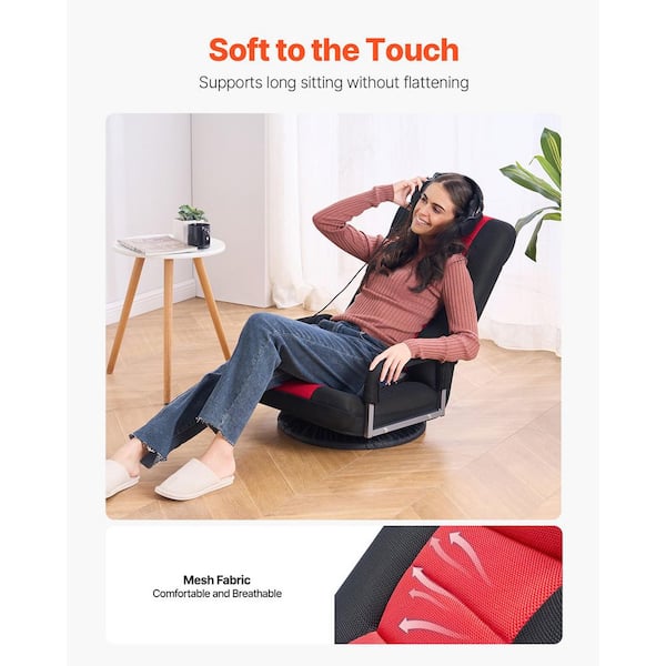 SKYSHALO Swivel Floor Gaming Chair, 360° Rotating Floor