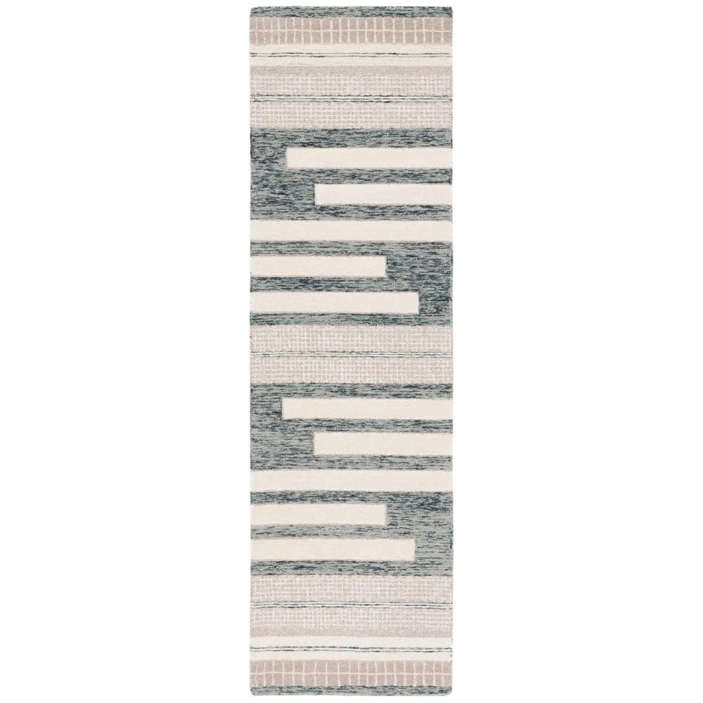 Fifth Avenue 2 ft. x 8 ft. Charcoal/Ivory Abstract Geometric Runner Rug price history on PriceWatchPro