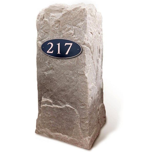 Dekorra 18 in. L x 17 in. W x 34 in. H Plastic Rock Cover in Brown/Black