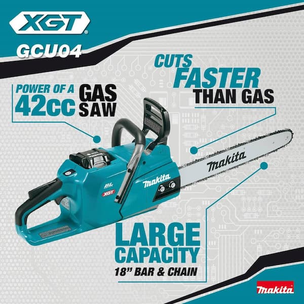 Makita XGT 18 in. 40V max Brushless Electric Battery Chainsaw 