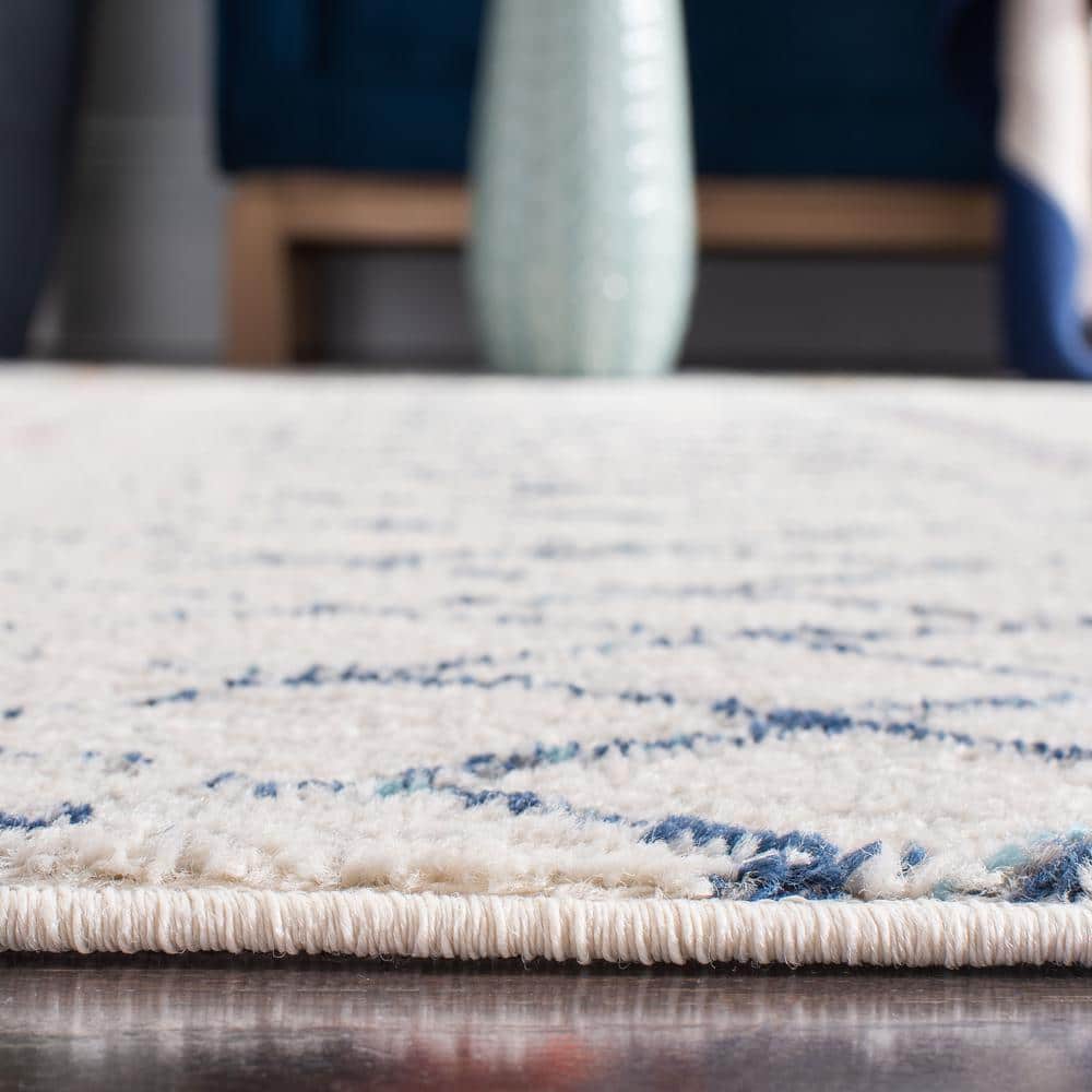 Beige and Ivory Reversible 8' x 10' Cotton Area Rug