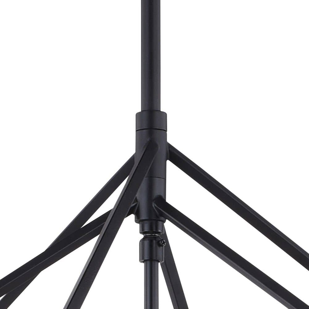 Rad 4-Light Geometric Black and Brass Chandelier