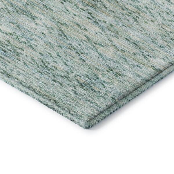 Mayfield Premium Machine Washable Abstract AMF2150 Aqua 3 ft. x 4 ft. Area Rug