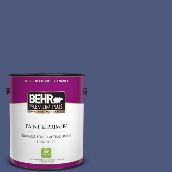 BEHR PREMIUM PLUS 1 gal. #BIC-37 Dark Iris Eggshell Enamel Low Odor Interior Paint & Primer