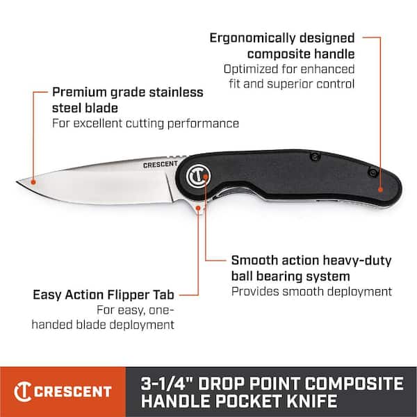 Tradesman 3.25 in. Pocket Knife Composite Handle
