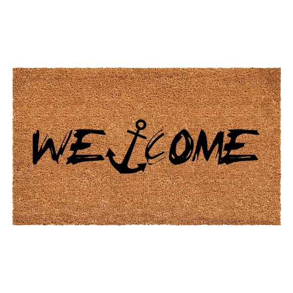 Nautical Anchor Welcome Doormat, 24" x 48"