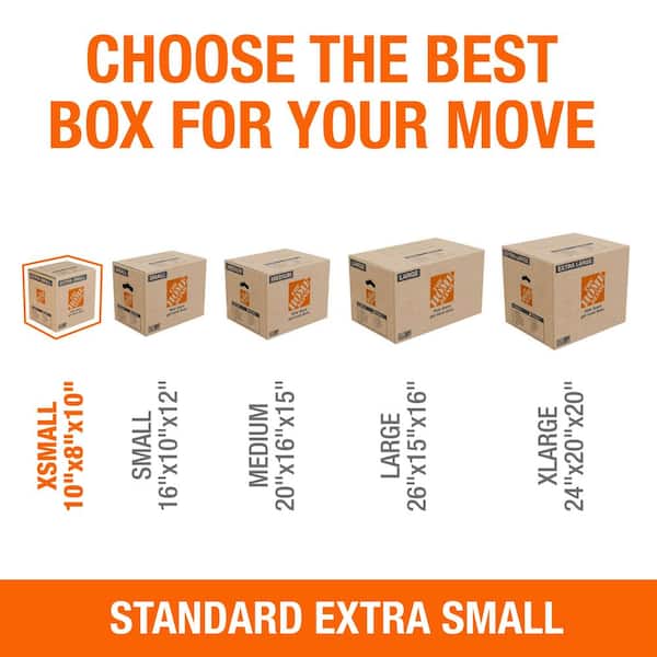 The Home Depot Extra Small Moving, Shipping, Storage Box (10 Pack)