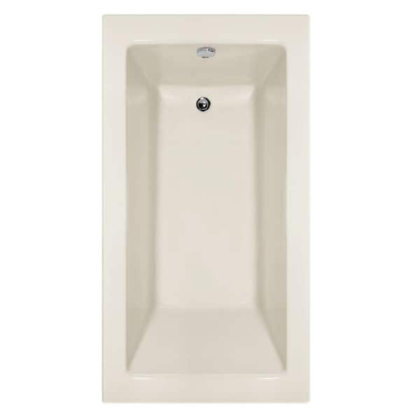 Hydro Systems Shannon 60 in. Acrylic Rectangular Drop-in Bathtub in Biscuit