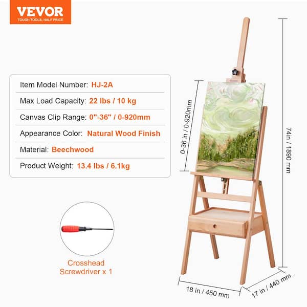 Premium Vector | Wooden Easel For Painting And Drawing
