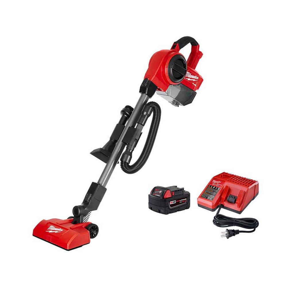 Milwaukee M18 FUEL 18-Volt Lithium-Ion Brushless .25 Gal. Cordless Jobsite Vacuum with 5.0 Ah Battery and Charger, Reds / Pinks