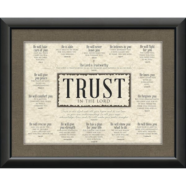 CARPENTREE INC Pillars of Faith "Trust" By Carpentree Framed Art