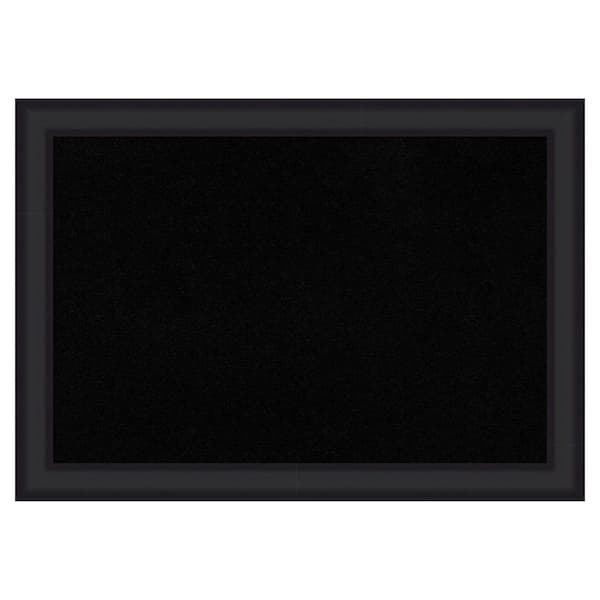 Amanti Art Oliver Black 41 in. x 29 in. Wood Framed Black Cork Memo ...