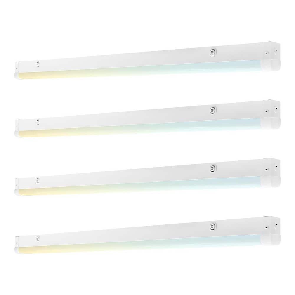 48 In. Integrated LED Linear Light, 3CCT, 20W/30W/40W, 2600-5200LM, Dimmable, 120-277V Commercial Shop Light, DLC 4 Pack price history on PriceWatchPro