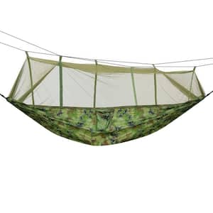 8.5 ft. Portable 600 lbs. Load 2-Persons Outdoor Hiking Camping Hammock with Mosquito Net in Camouflage