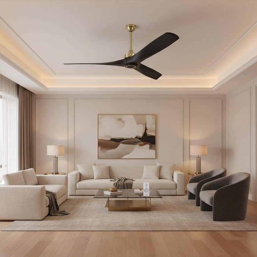 MINKA-AIRE Aviation 60 in. Indoor Soft Brass Finish Ceiling Fan