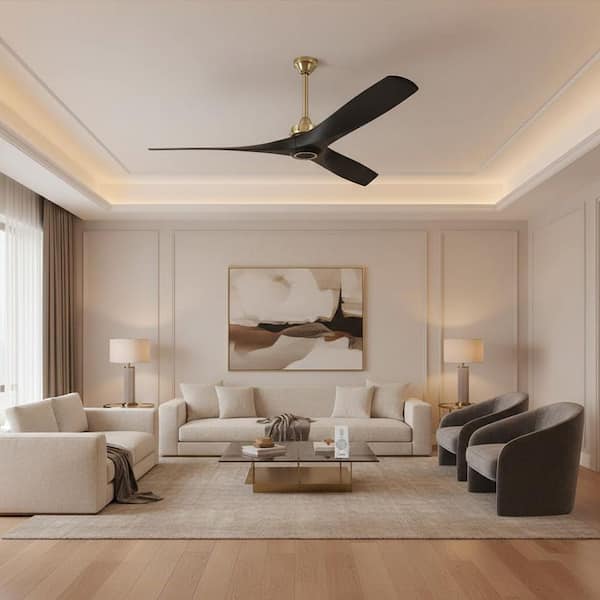 MINKA-AIRE Aviation 60 in. Indoor Soft Brass Finish Ceiling Fan