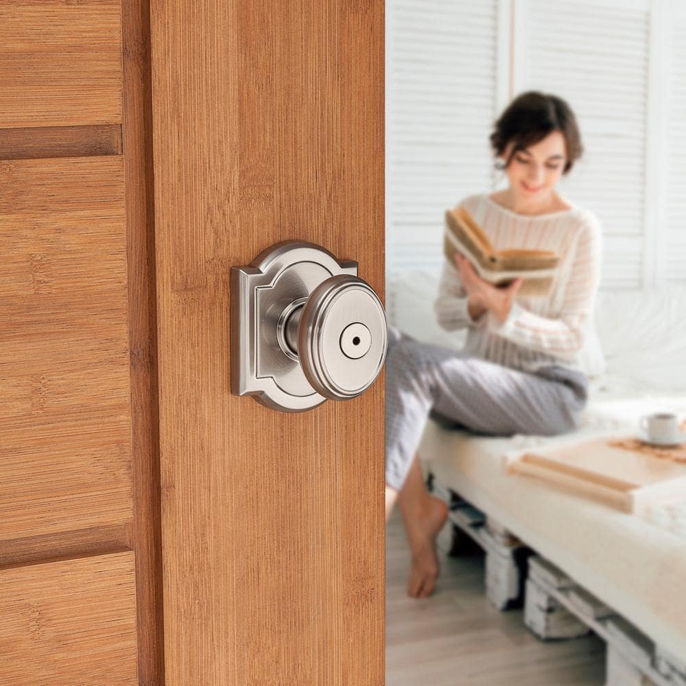Venetian Bronze Egg Privacy Door Knob with Zinc Arch Rosette