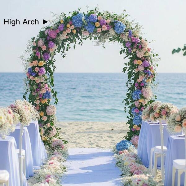 ESILOO Garden Arch Trellis-Adjustable Metal Arbor for Climbing