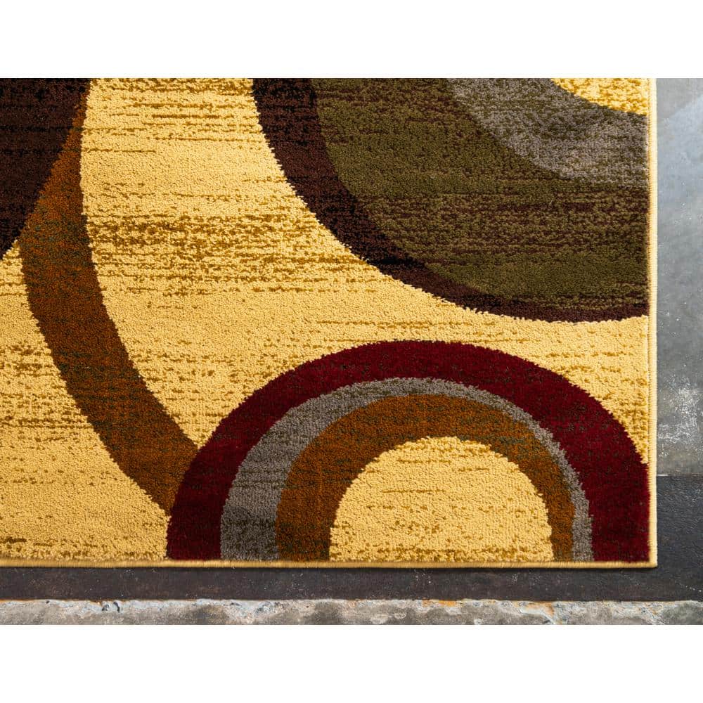 Modern Geometric Braided 8' x 10' Black Synthetic Area Rug