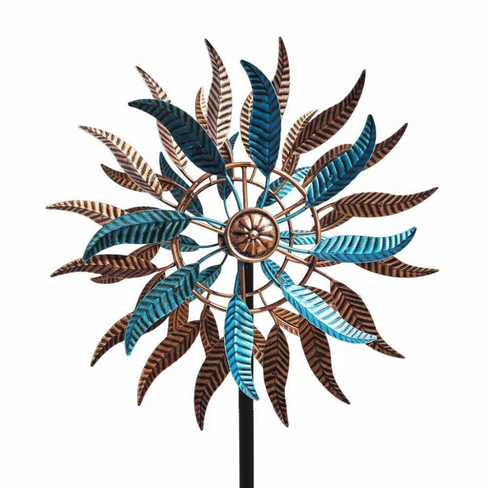 63 in. H Metal Wind Spinner, 2-Way Wind Sculptures, 360° RT1130