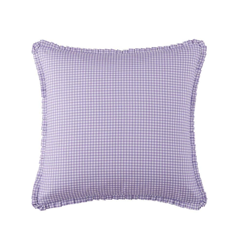 Nola Lilac Floral Polyester Euro Sham 26 in. L x 26 in. W