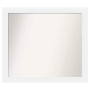 Corvino White 41 in. x 36 in. Custom Non-Beveled Matte Wood Framed Bathroom Vanity Wall Mirror