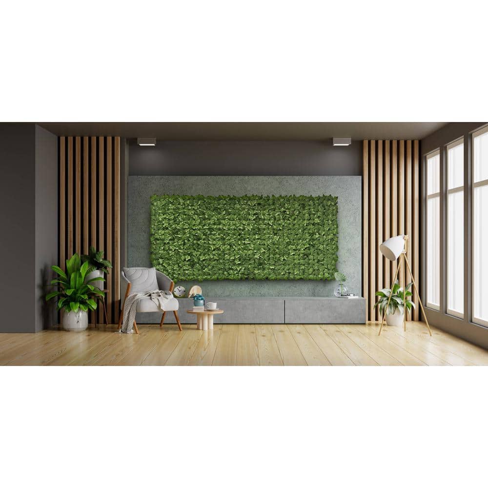 Green Artificial Ivy Leaves Privacy Fence Screen 138" x 39"