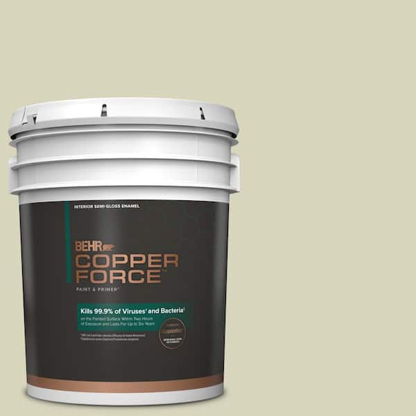 COPPER FORCE 5 gal. #HDC-SM14-9 Thin Mint Semi-Gloss Enamel Virucidal and Antibacterial Interior Paint & Primer