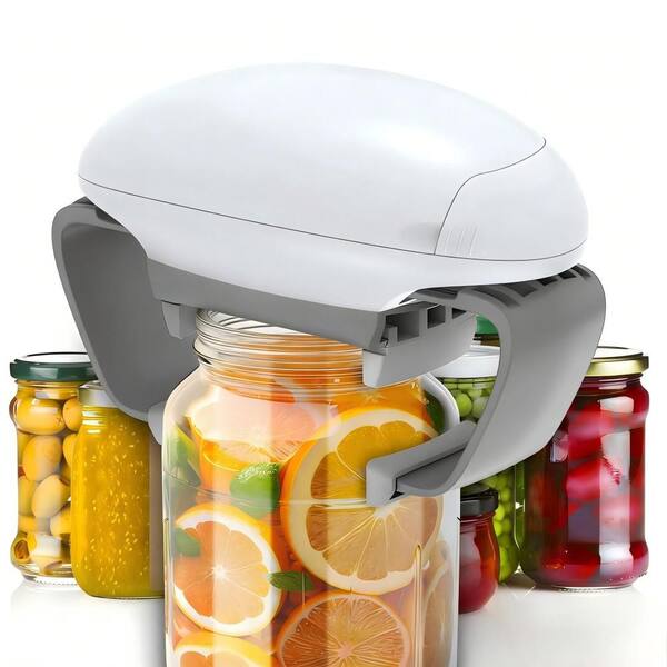 Electric Jar Opener with High Torque Power, Adjustable Jaws, One Touch Automatic Operation for Seniors and Arthritis