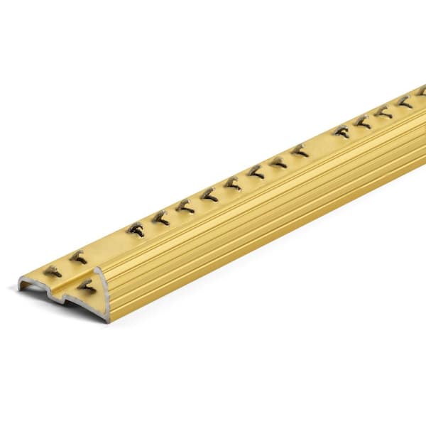TrimMaster Satin Gold 1-3/8 in. x 144 in. Carpet Gripper Transition Strip