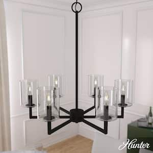 Kerrison 6-Light Natural Iron Island Chandelier with Clear Seeded Glass Shades