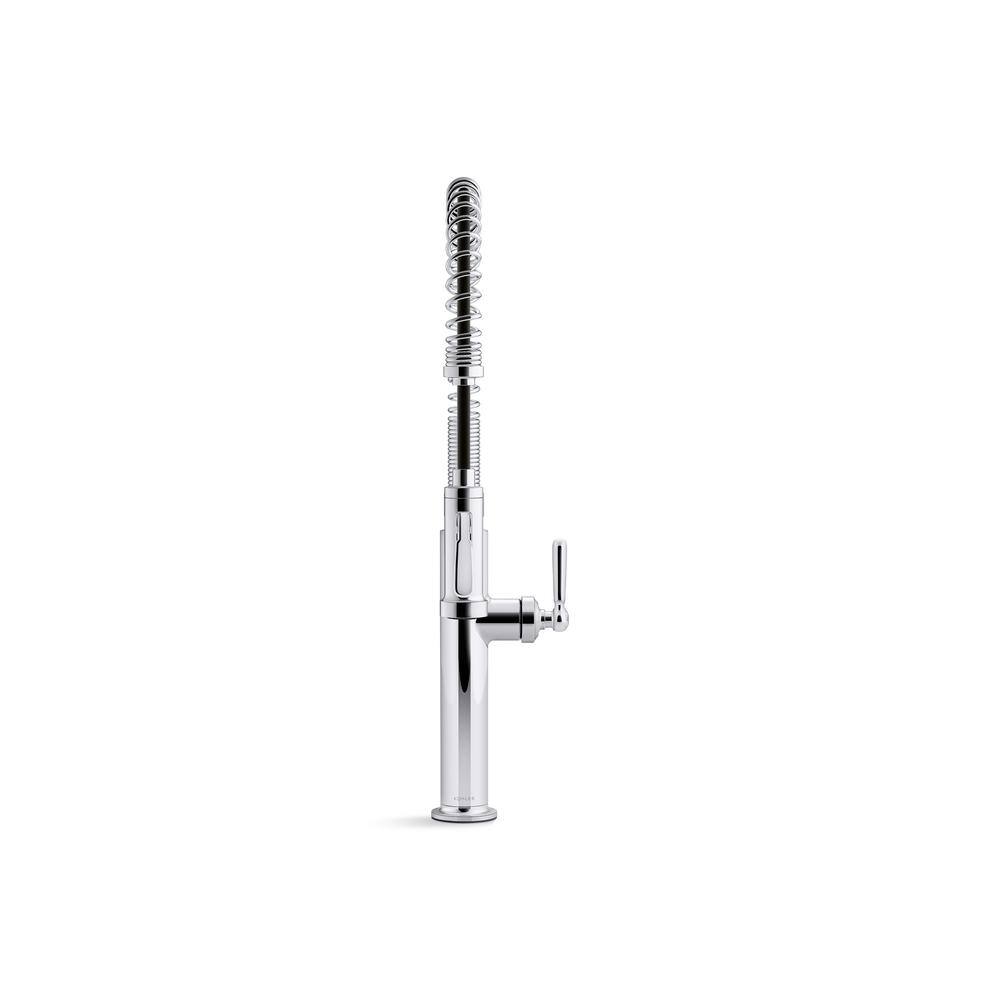 Polished Chrome Semi-Professional Kitchen Faucet with Pull-out Spray